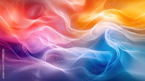 Abstract colorful swirling smoke.