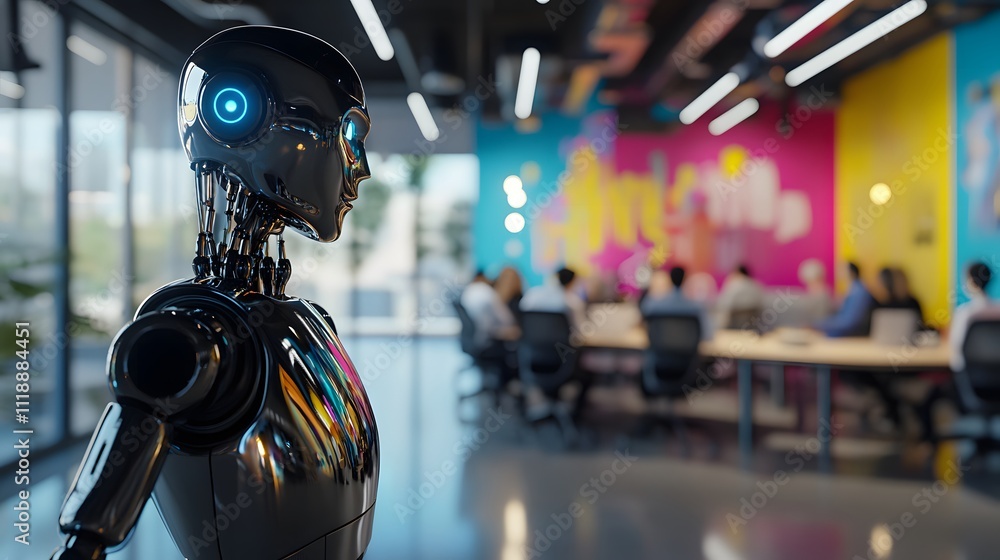 robot in office robot in office