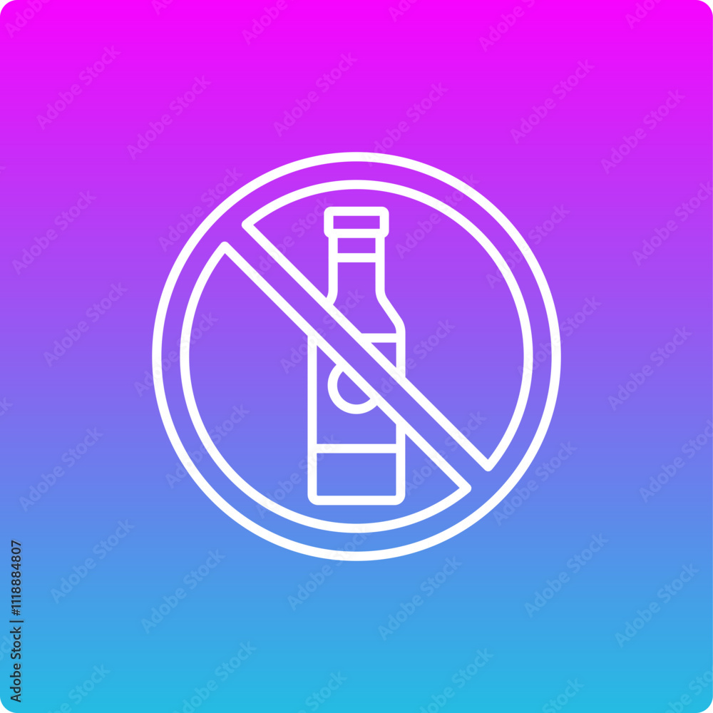 No Alcohol Icon No Alcohol Icon