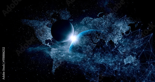 Obraz na płótnie Global technologies concept. Elements of the image furnished by NASA w salonie