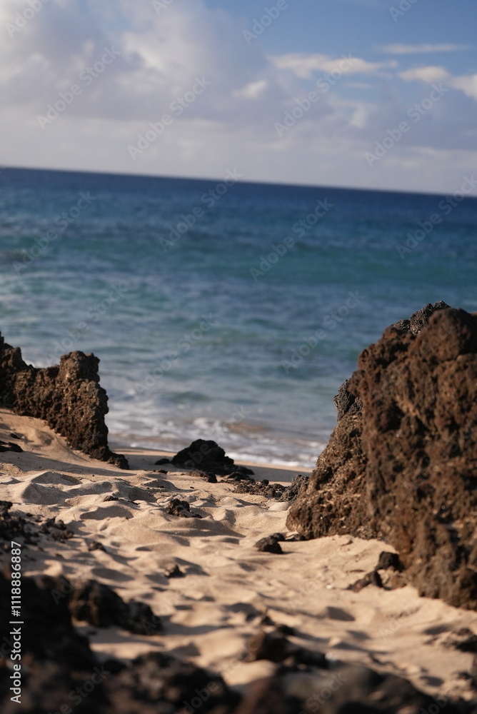 Secret beach and coral rocks in Maui Hawaii Secret beach and coral rocks in Maui Hawaii