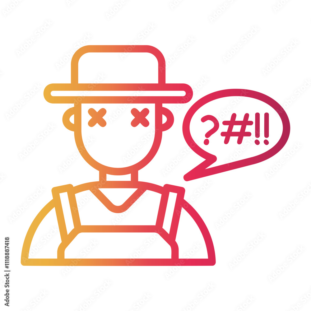discrimination Line Gradient Icon discrimination Line Gradient Icon