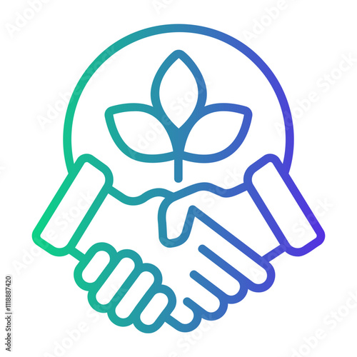 coorperation Line Gradient Icon