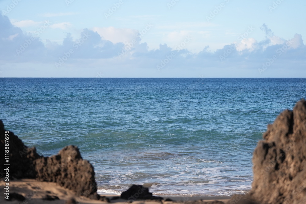 Secret beach and coral rocks in Maui Hawaii Secret beach and coral rocks in Maui Hawaii