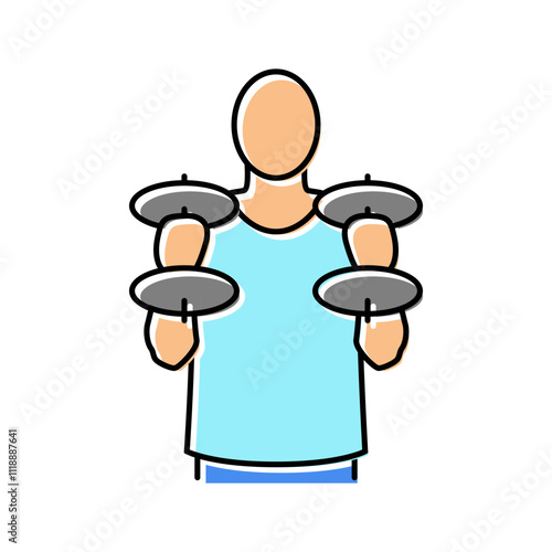 hammer curls arm fitness exercise color icon vector. hammer curls arm fitness exercise sign. isolated symbol illustration
