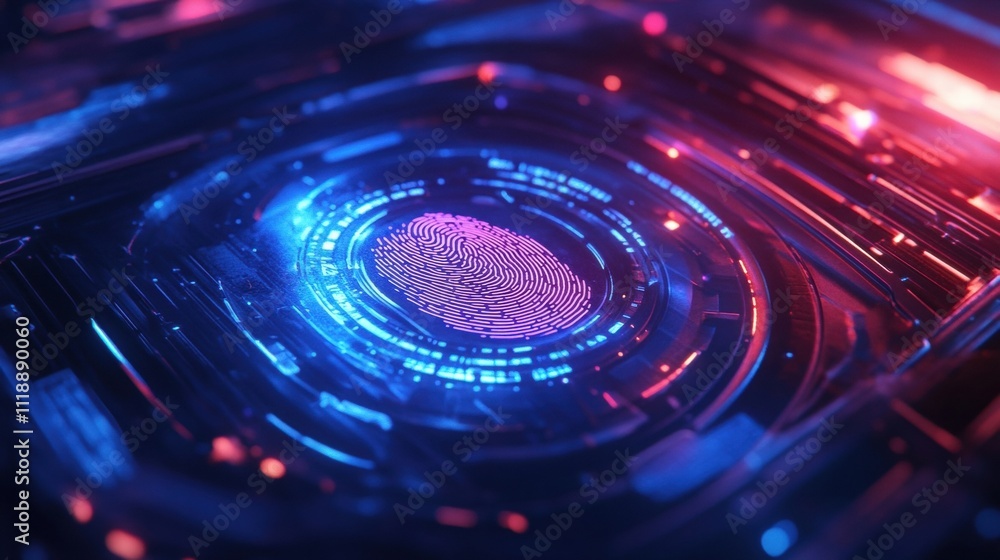 Futuristic Fingerprint Scanner Technology Futuristic Fingerprint Scanner Technology