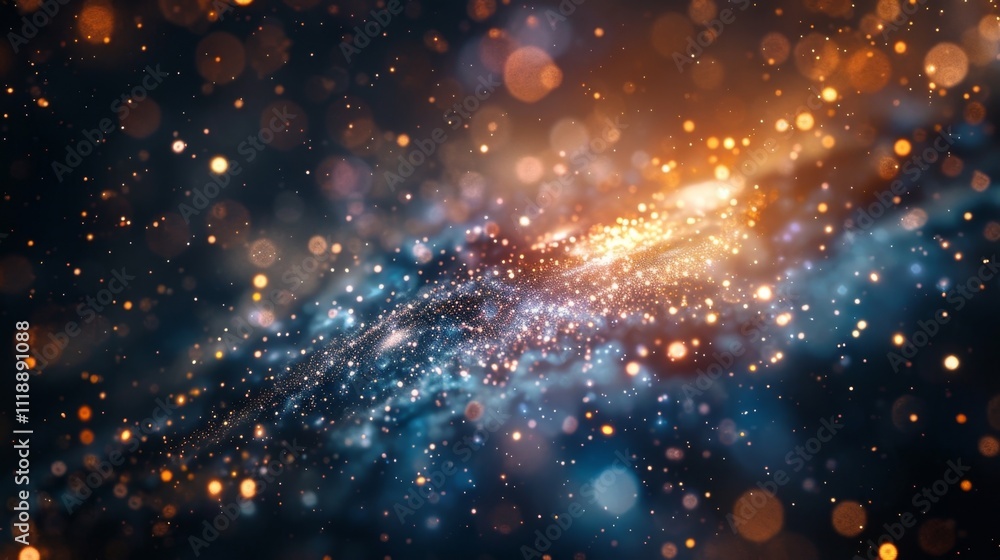 Naklejka premium The overall effect of the galaxy is one of awe and wonder a reminder of the boundless potential of cryptocurrency and its impact on the future of finance.