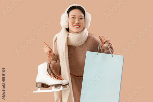Beautiful young happy Asian...
