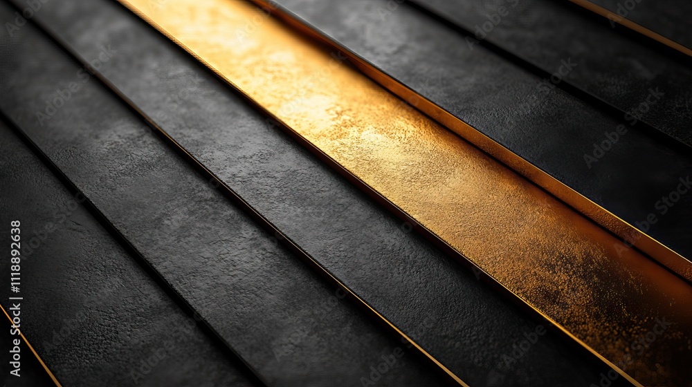 A black background with gold stripes and a prominent gold strip A black background with gold stripes and a prominent gold strip