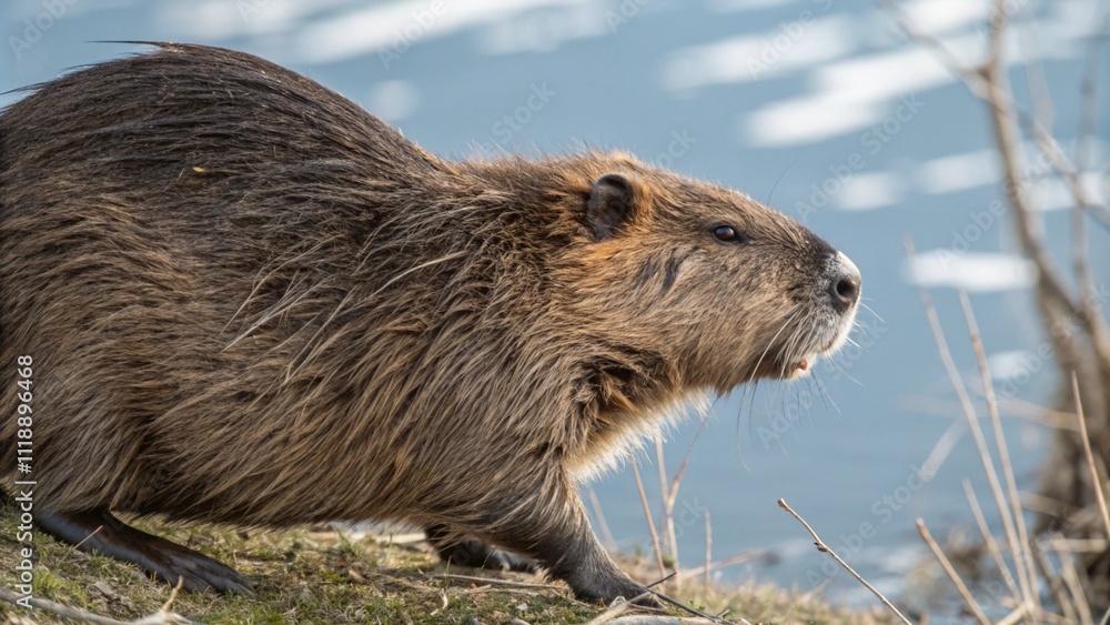 Beaver tail, symbol of nature and hard work. Beaver tail, symbol of nature and hard work.