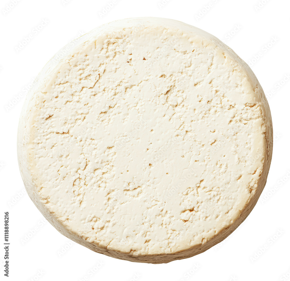 Soft fresh cheese displayed on a white background, cut out - stock png. Soft fresh cheese displayed on a white background, cut out - stock png.