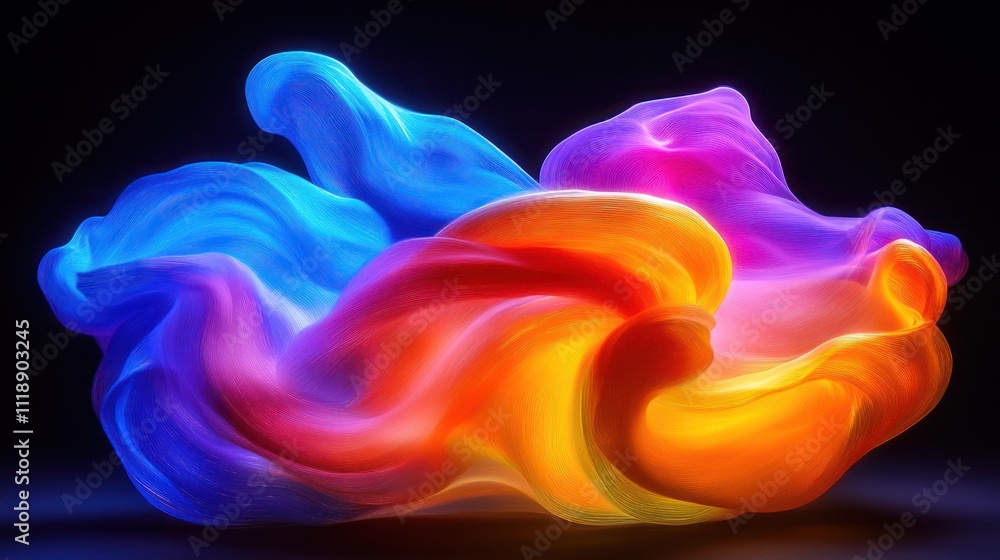 Obraz premium Abstract vibrant colorful swirls.