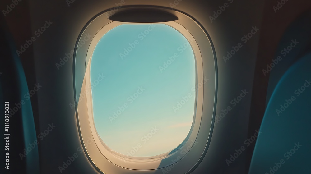 Airplane Window View: A Breathtaking Sky and Clouds