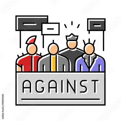 punk activism subculture style color icon vector. punk activism subculture style sign. isolated symbol illustration