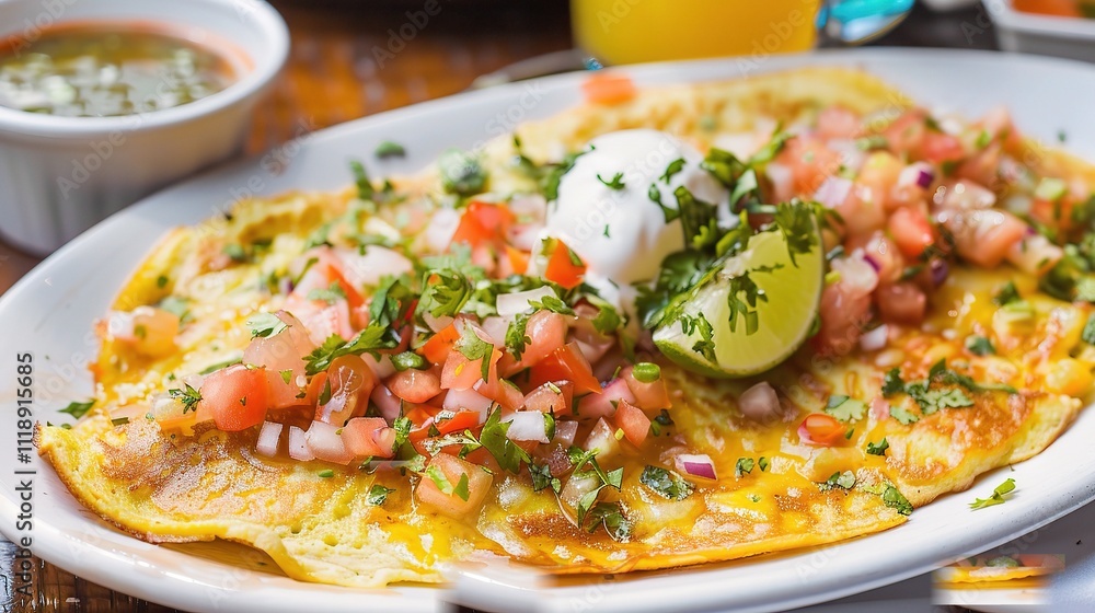 Mexican Pancake, A Tasty and Traditional Delight with Mexican Flair, Ready to Satisfy Your Taste Buds Mexican Pancake, A Tasty and Traditional Delight with Mexican Flair, Ready to Satisfy Your Taste Buds
