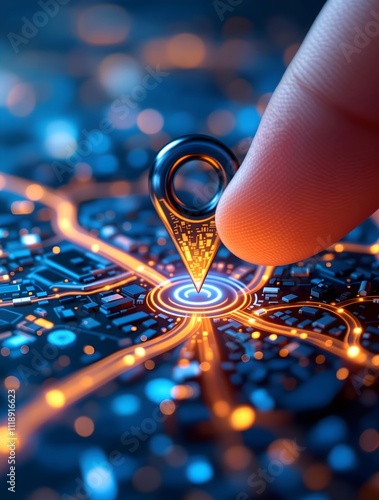 Wallpaper Mural A detailed map displaying a specific location marked with two vibrant pins, background, symbolizing the starting and destination points in a GPS navigation system used for efficient route planning  Torontodigital.ca