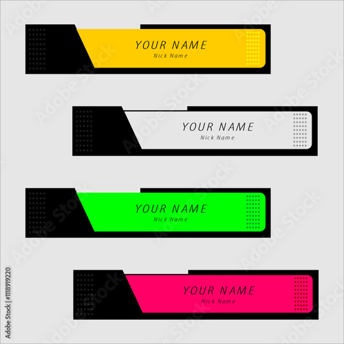 Set of Modern Colorful Banner Designs with Editable Text Space