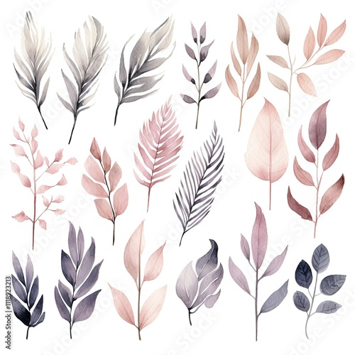 Watercolor Leaves Collection