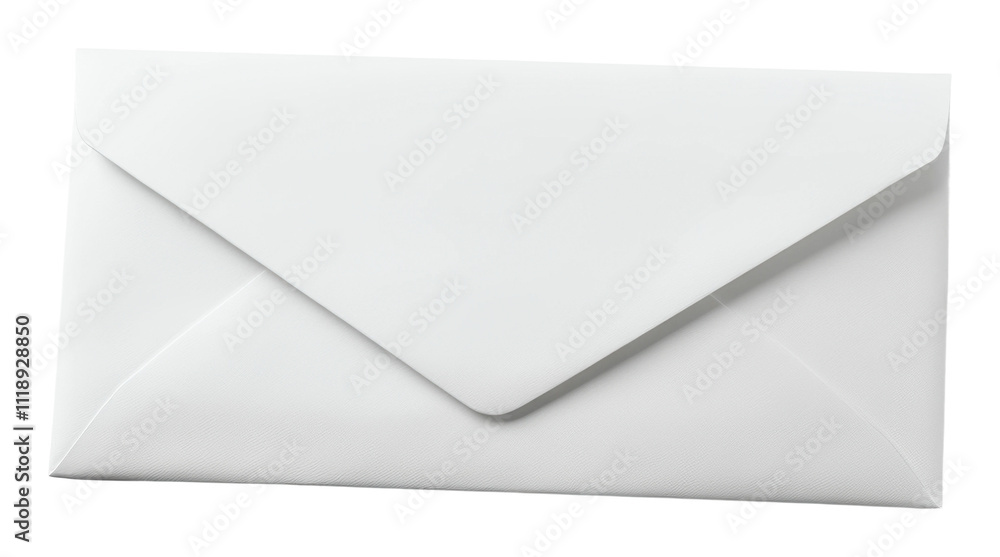 White envelope lying on a flat surface, cut out - stock png. White envelope lying on a flat surface, cut out - stock png.