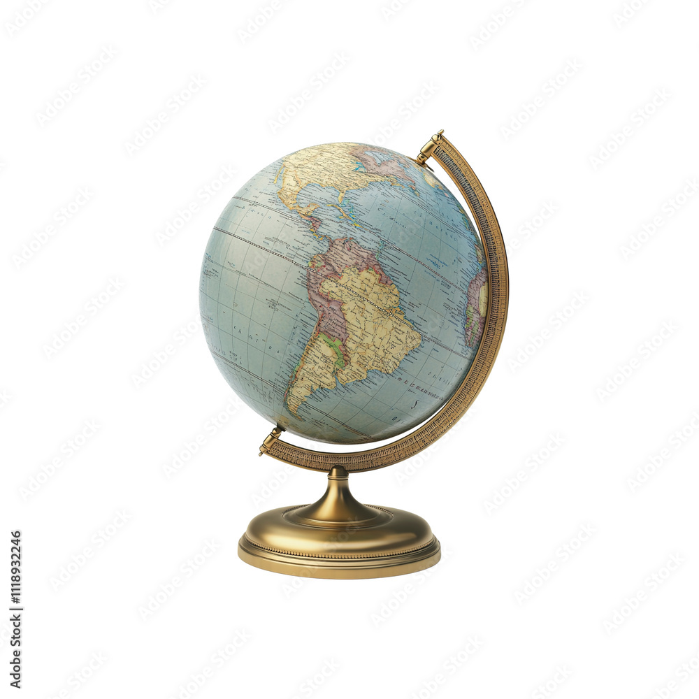 Antique-Style Desk Globe Showing the Americas Antique-Style Desk Globe Showing the Americas