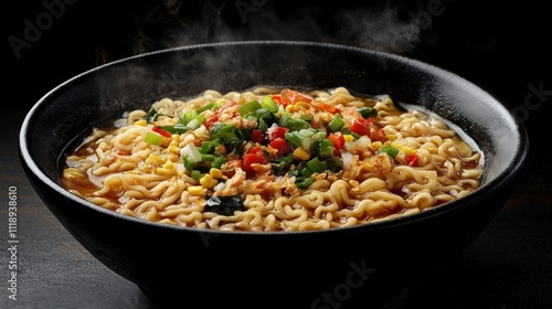 Steaming Hot Bowl of Delicious Ramen Noodles