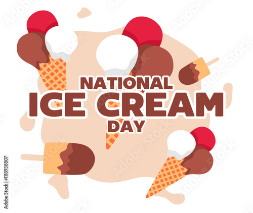 Happy National Ice Cream Day with delicious ice cream