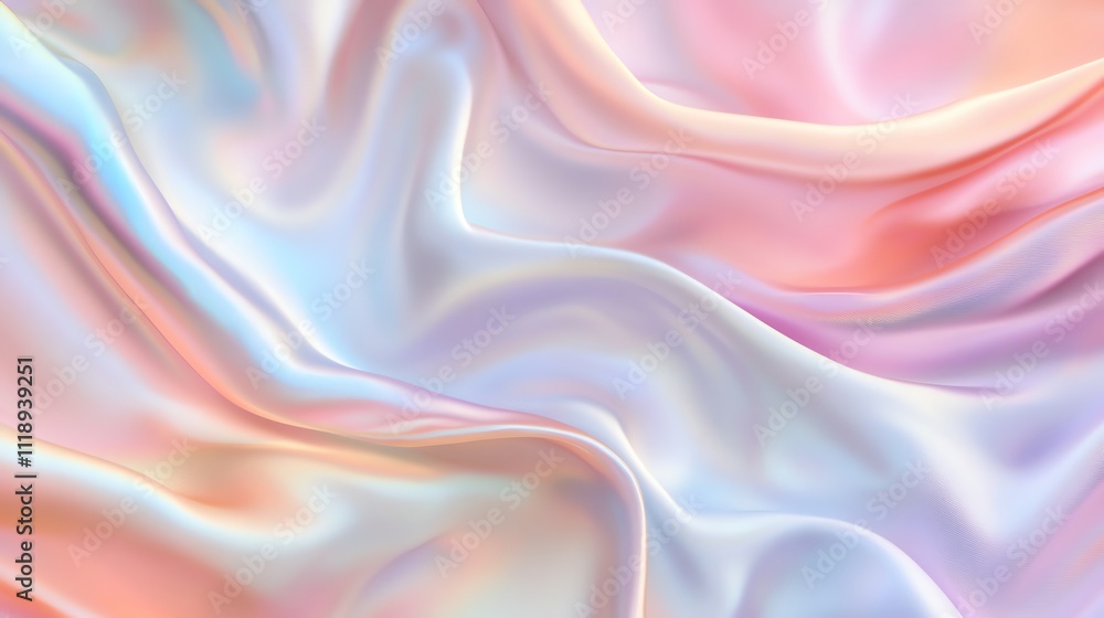 Obraz premium Abstract background with soft, iridescent fabric.