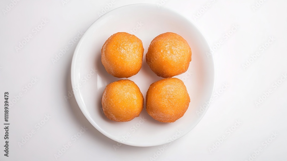 Traditional Indian Sweet Dish on White Background: Authentic Dessert Presentation Traditional Indian Sweet Dish on White Background: Authentic Dessert Presentation
