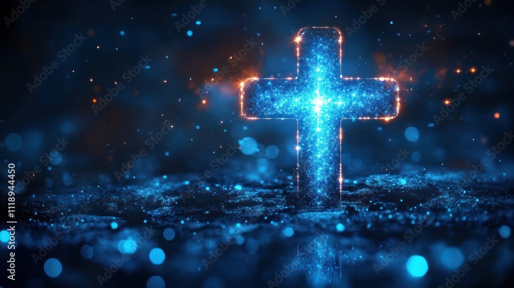 Medical Health Insurance Plus Symbol Concept in Digital Art for Corporate and Business Growth