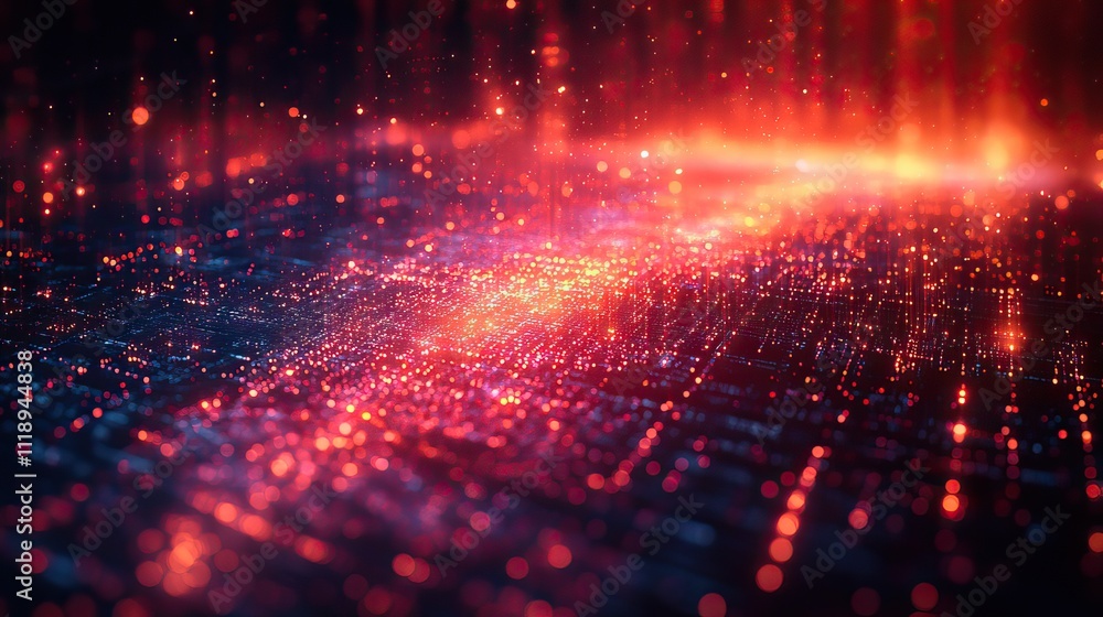 An abstract digital background with futuristic geometric shapes and glowing lights symbolizes technology and innovation An abstract digital background with futuristic geometric shapes and glowing lights symbolizes technology and innovation