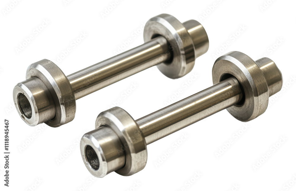 Fototapeta premium Precision-engineered metal parts, cut out - stock png.