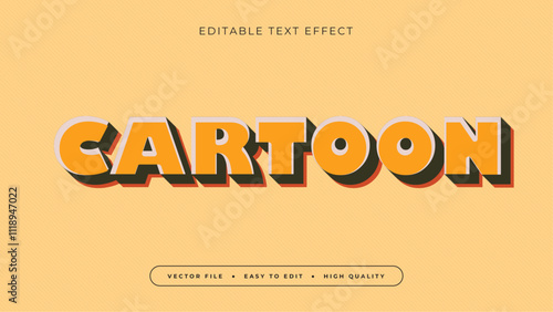 Cartoon text effect; editable cartoon and comic text style