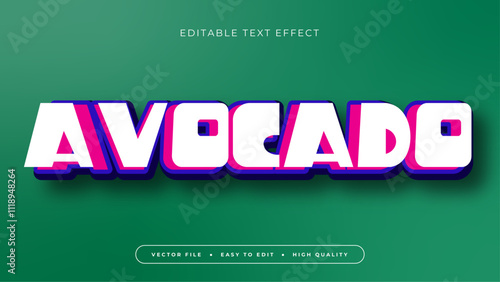 Create stunning designs with this avocado-themed editable text effect