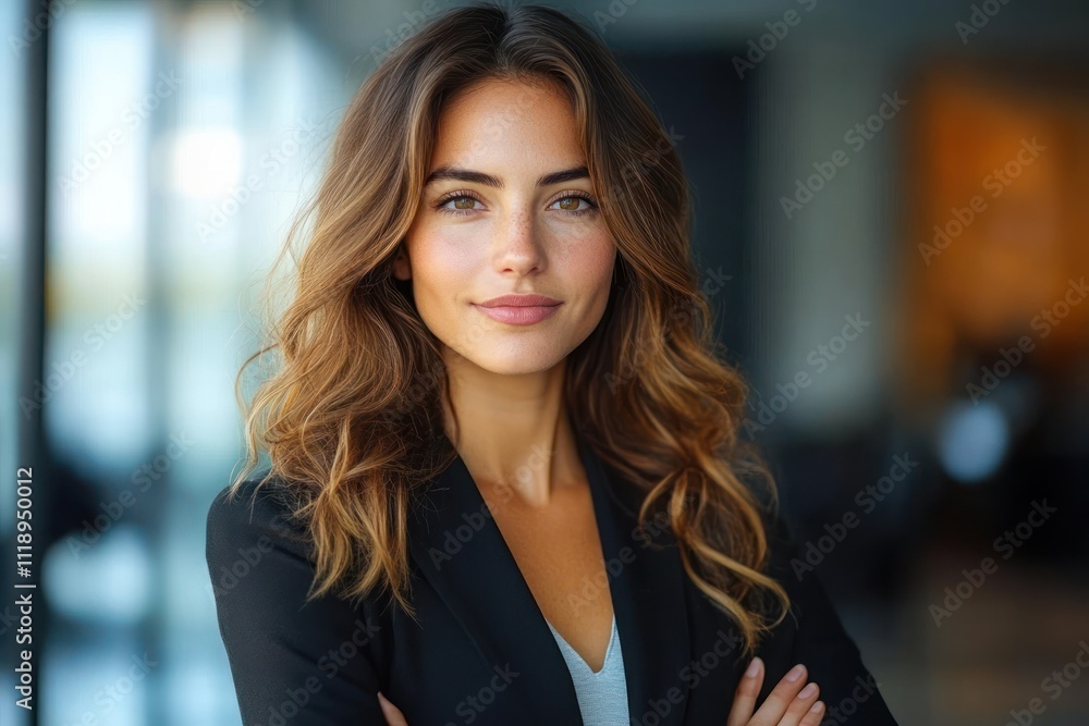 confident professional businesswoman in modern office smiling female leader employer posing successful arabian hispanic latino indian confident professional businesswoman in modern office smiling female leader employer posing successful arabian hispanic latino indian