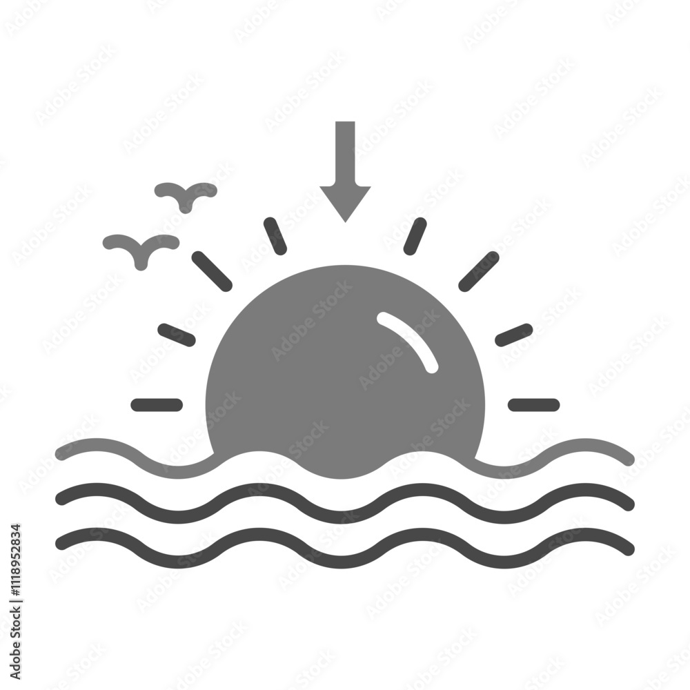 Fototapeta premium Sunset Icon