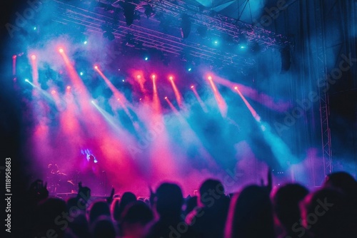 Wallpaper Mural A vibrant concert scene with colorful lights and a cheering crowd. Torontodigital.ca