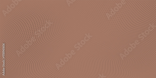 Halftone mocha mousse background. Grunge distressed overlay texture. Simple vector abstract backdrop