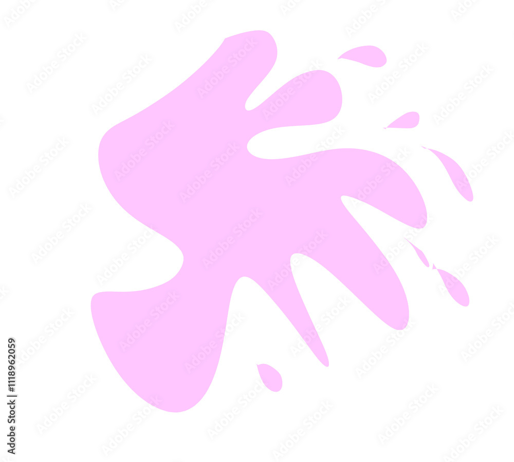 Splash pink color abstract 