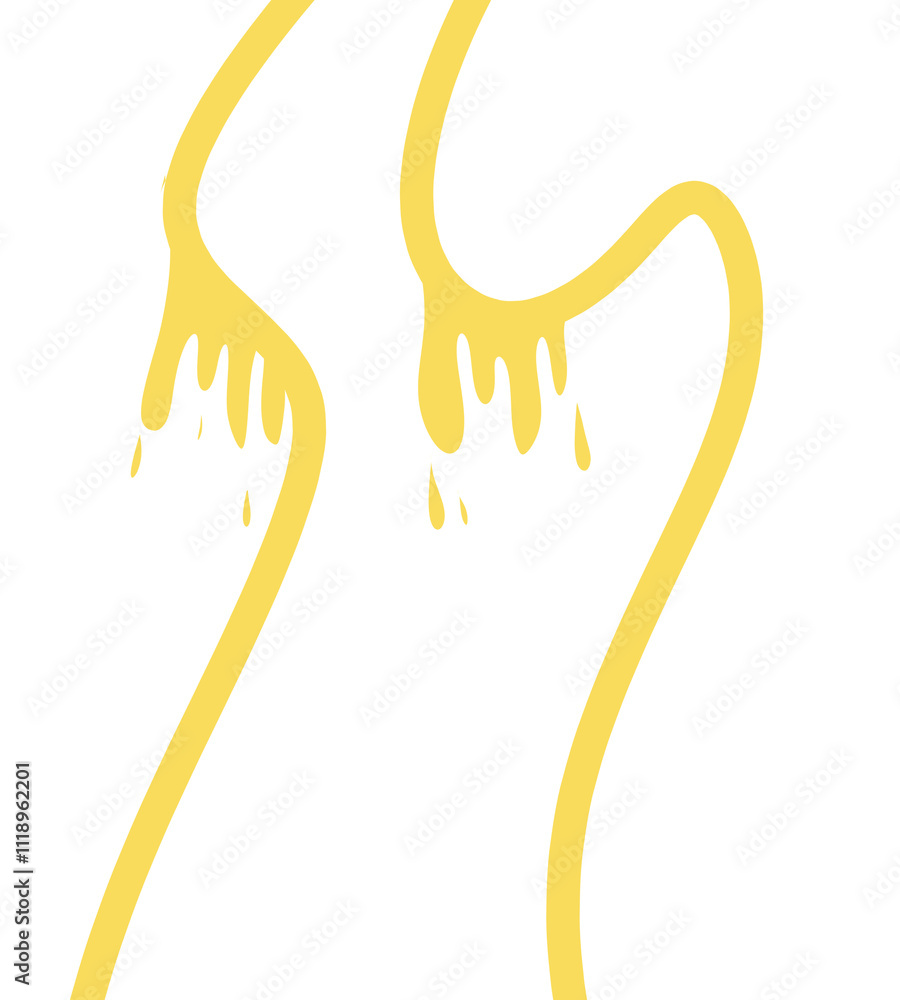 Obraz premium Yellow colored melted element