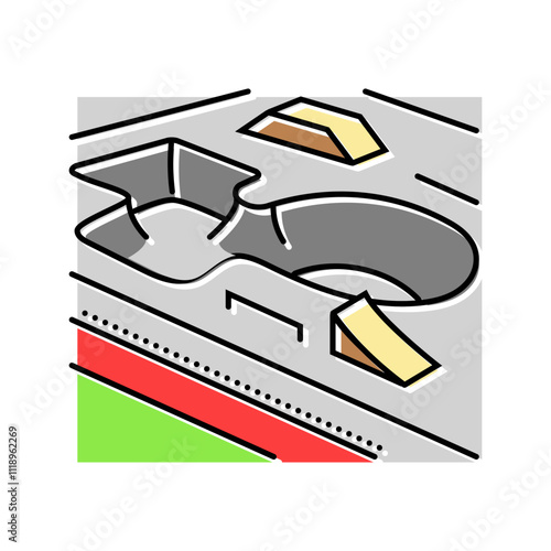 skatepark skate sport color icon vector. skatepark skate sport sign. isolated symbol illustration