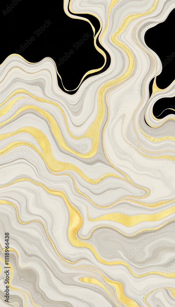 Abstract melted silver and gold swirling together for smartphone wallpaper Abstract melted silver and gold swirling together for smartphone wallpaper