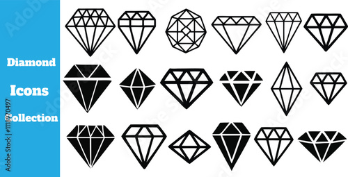 High-Quality Black Diamond Icon Library: A Treasure Trove for Designers and Creators.