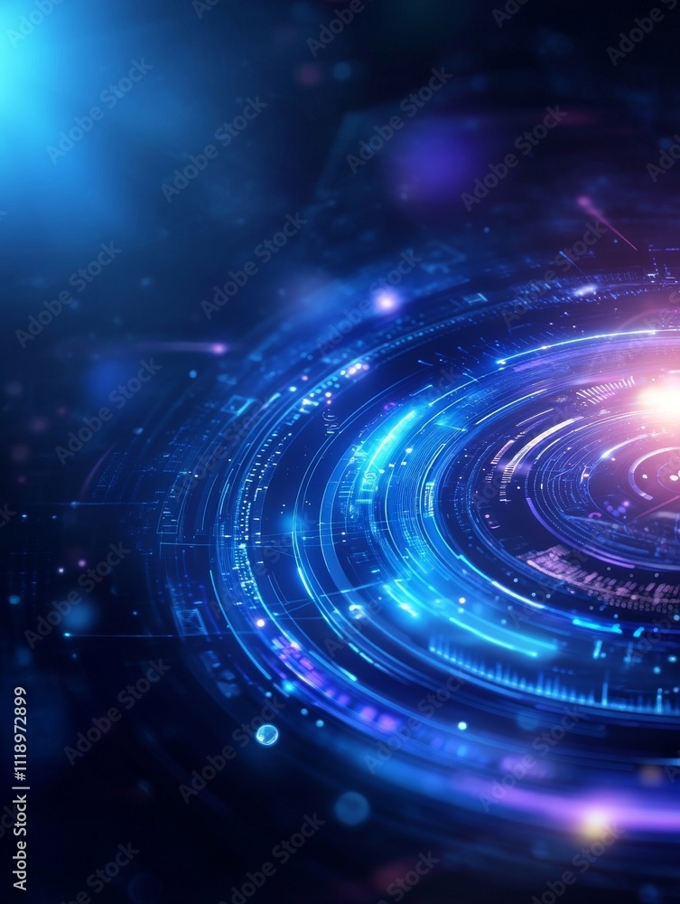 Fototapeta premium Futuristic Digital User Interface Design with Abstract Elements