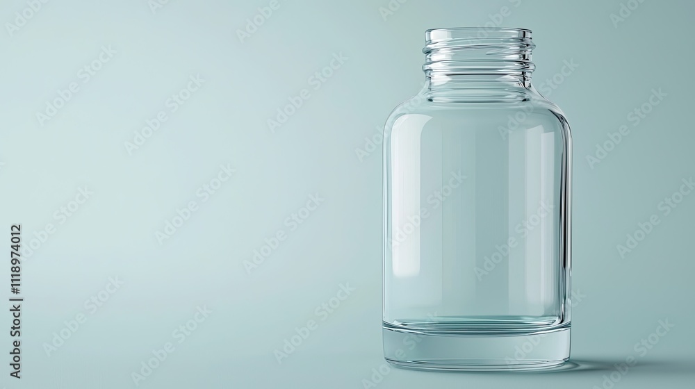 A clear glass bottle sits against a soft, light background, emphasizing its simplicity and elegance. A clear glass bottle sits against a soft, light background, emphasizing its simplicity and elegance.