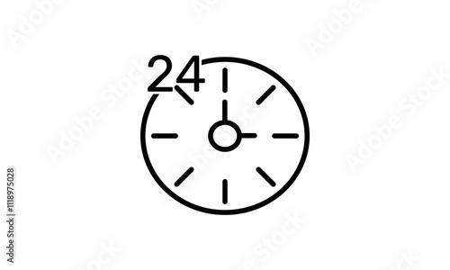 clock flat logo icons design vector