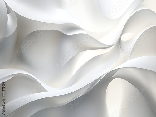 Wallpaper Mural Elegance in Motion: A Dance of White Swirls Torontodigital.ca