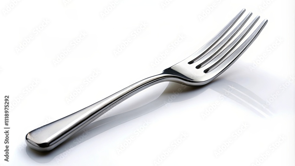 Shiny silver fork on a white background, silver, fork, utensil, dining, tableware, elegant, cutlery, metal, shiny, kitchen Shiny silver fork on a white background, silver, fork, utensil, dining, tableware, elegant, cutlery, metal, shiny, kitchen