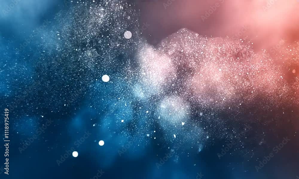 A vibrant abstract background blending blue and pink hues with sparkling particles. A vibrant abstract background blending blue and pink hues with sparkling particles.