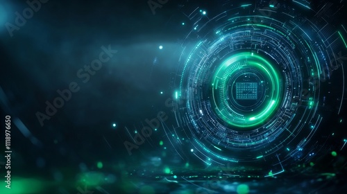 Fototapeta Naklejka Na Ścianę i Meble -  Futuristic Digital Interface Design for Augmented Reality Applications