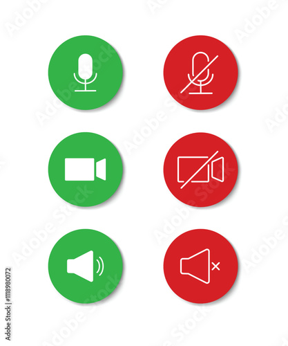 Wallpaper Mural Speaker, Mic and Video Camera related icons Torontodigital.ca